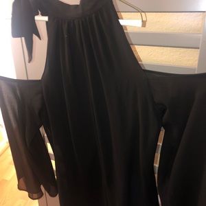 Cute black flowy dress with open shoulders